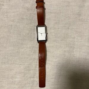 Elegant Brown Leather Strap Watch